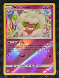 Unified Minds 144/236 Whimsicott Rare Reverse Holo Pokemon Card - Image 1