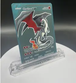 Charizard V Gold Metal Pokemon Card Collectible Gift Display - Image 2