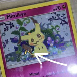 HD FART WHOLE SWIRL 🌀 PSA 8 Mimikyu SM163 Team Up Cosmo Holo Promo Pokemon Card - Image 1