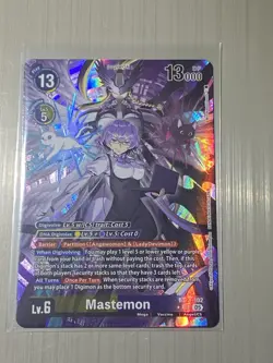 Mastemon Alt art BT23-102 SEC HACKERS' SLUMBER Digimon Card ENGLISH - Image 1