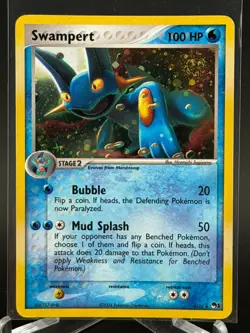 Swampert 5/17 POP Series 1 2006 Holo Pokemon Card - NP MINT! SWIRL!! - Image 2