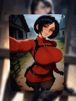 Ada Resident Evil Anime Waifu Sexy Goddess Doujin Lewd Hentai Card - Image 1