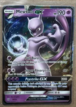 Pokemon TCG Mewtwo GX Shining Legends Card 39/73 Near Mint Condition Ultra Rare - Image 1