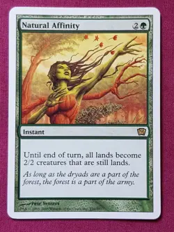 Magic The Gathering 9TH EDITION NATURAL AFFINITY green card MTG - Image 1