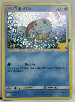 Squirtle 17/25 Holo Pokemon 25th Anniversary McDonald’s Promo Card 2021 - Image 1