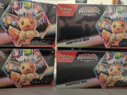 Pokemon Scarlet & Violet Prismatic Evolutions Surprise Box NEW SEALED Lot of 4 - Image 1