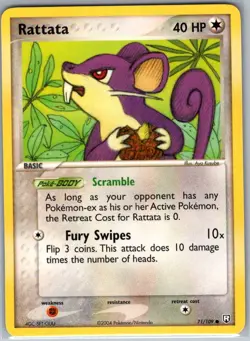 Rattata 71/109 Non Holo Team Rocket Returns - Pokemon Card - NM - Image 1