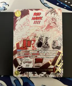 Bandai One Piece Card Game Gum-Gum Red Hawk P-013 Promo Foil Alt Art Event - Image 1