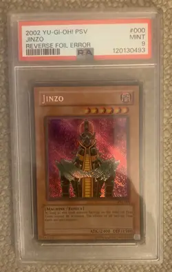 2002 Yu-gi-oh ! PSV JinzoPackage Reverse Foil Error Graded 9 Psa - Image 1