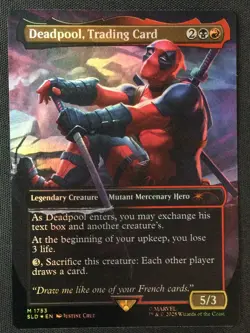 MTG Secret Lair Drop Series #1753 Deadpool, Trading Card (1753) RAINBOW FOIL NM - Image 1