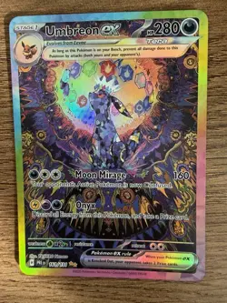 Umbreon EX Prismatic Evolutions 161/131 Holo Custom Handmade Fan Art Card - Image 1