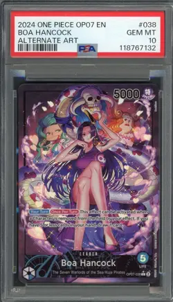 PSA 10 Boa Hancock (Alt Art) 500 Years in the Future OP07-038 EN One Piece B22 - Image 1