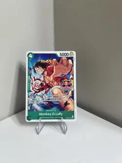 Monkey.D.Luffy PRB02-005 NM Red Bull Double Don Event Stamp Participation Promo - Image 1