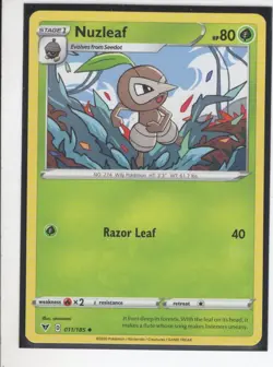 NUZLEAF VIVID VOLTAGE SET POKEMON CARD 011/185 VG - Image 1