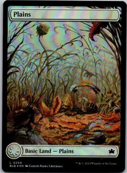 Magic the Gathering Foil Plains #264 Full Art Bloomburrow MTG Free Shipping! - Image 1