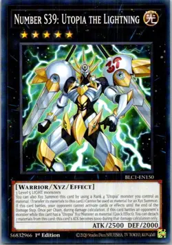 Number S39: Utopia The Lightning BLC1-EN150 Yu-Gi-Oh! Near Mint 1st Edition - Image 1