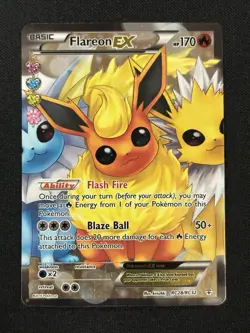 Flareon EX Full Art RC28/32 Generations Radiant Collection Pokemon Card - Image 1