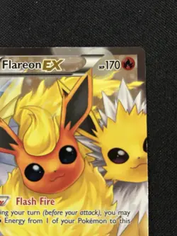 Flareon EX Full Art RC28/32 Generations Radiant Collection Pokemon Card - Image 3