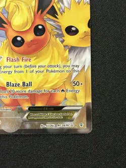 Flareon EX Full Art RC28/32 Generations Radiant Collection Pokemon Card - Image 4