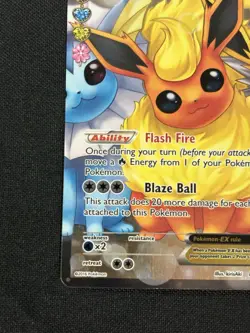 Flareon EX Full Art RC28/32 Generations Radiant Collection Pokemon Card - Image 5