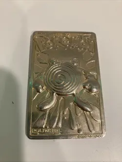 Pokemon Poliwhirl 24K Gold Plated Trading Card 1999 Burger King Limited Edition - Image 2