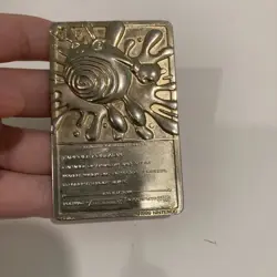 Pokemon Poliwhirl 24K Gold Plated Trading Card 1999 Burger King Limited Edition - Image 3