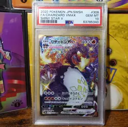 Charizard VMAX 308/190 PSA 10 Shiny Star V Japanese SWSH Pokemon Card Graded - Image 1