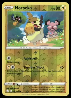 Morpeko 036/072 - Shining Fates - Reverse Holo Common NM - Image 1