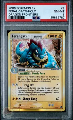 Feraligatr Holo 2/101 - EX Dragon Frontiers - PSA 8 - Image 1