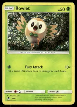 Rowlet - SM01 - Holo Sun & Moon Promo - Holo Promo NM - Image 1