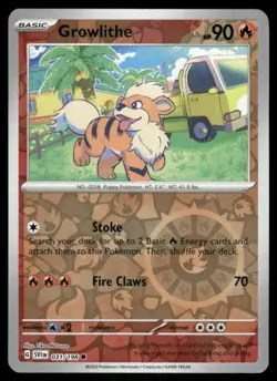 Growlithe 031/198 - Scarlet & Violet - Reverse Holo Common NM - Image 1