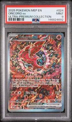 PSA 9 2025 POKEMON MEP EN ME BLACK STAR PROMO #024 ORICORIO ex - Image 1
