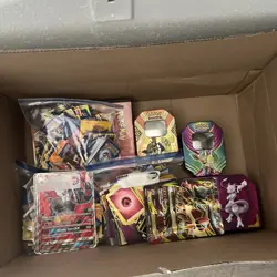 Huge pokemon card lot, 3 bags filled with cards,binders, tins, jumbo cards - Image 1