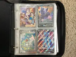 42 Rare Lot Of Pokemon Cards With Binder,2 Big Cards and Card Sleeves - Image 1