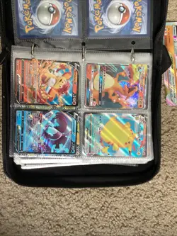 42 Rare Lot Of Pokemon Cards With Binder,2 Big Cards and Card Sleeves - Image 2