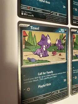 Pokemon TCG Toxel 078 Promo Cosmos Holo NM Chaos Rising 4 Card Lot - Image 3
