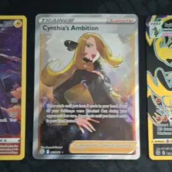 Pokemon TCG Crown Zenith 3 Card Lot Zekrom TG05 Cynthia's Ambition 169 - Image 3