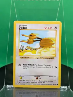 Doduo 48/102 Shadowless Base Set Common 1999 English Pokemon Card TCG WoTC - Image 1