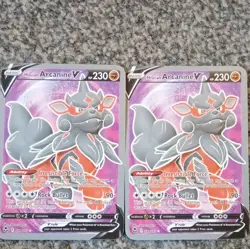 Pokemon TCG Hisuian Arcanine V 179/195 Silver Tempest Holo 2-Card Lot EN - Image 1