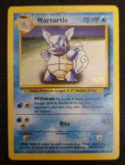 Wartortle 63/130 W Stamp WOTC Wizards Base Set 2 Promo Pokemon Card LP - Image 1