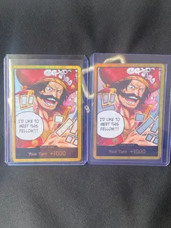 2 X One Piece Card Don Card Gol D. Roger Gold ENGLISH OP13 Carrying on His Will - Image 1