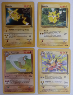FOUR POKEMON CARDS( 4 CARD JOB LOT )IN VERY GOOD CONDITION. FROM 1999. LOT 6 - Image 1