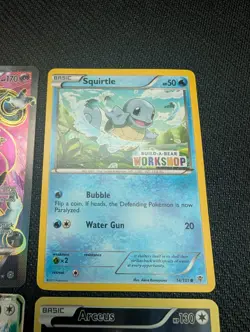Pokemon TCG 4-Card Holo Foil Promo Lot: Hoopa-EX 89/98, Arceus XY116, Squirtle - Image 3