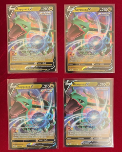 Pokemon TCG Card Lot of 4 Rayquaza V 100/159 Crown Zenith UR Pokemon Cards M/NM - Image 1