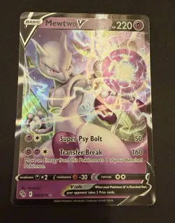 Mewtwo V 030/078 Pokemon Go NM Ultra Rare Pokemon Card - Image 1