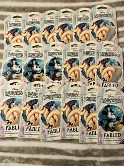 Disney Lorcana TCG Fabled Booster Pack Lot - 18Packs, 12 Cards Each, English - Image 1