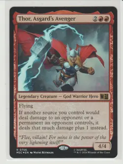 Thor, Asgard's Avenger - Foil Rare MtG Card MSC 756 - Image 1