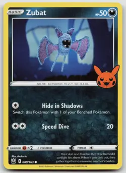 Zubat 089/163 Trick or Trade BOOster Asako Ito Crochet Art Pokemon TCG Card - Image 1