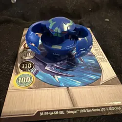 Bakugan Battle Brawlers Aquos Terrorclaw B2 Classic Rare W/ Card 2008 - Image 1
