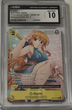 O-Nami (Welcome Pack Vol. 2) - One Piece Promotion Cards (OP-PR) CGC 10 Gem Mint - Image 1